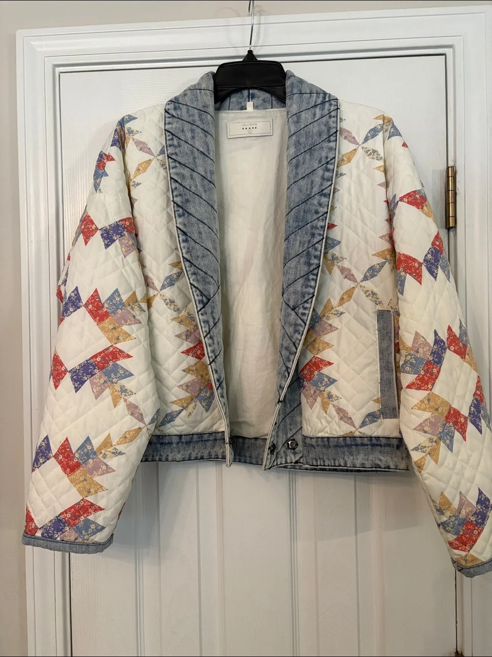 Blank NYC Making Memories Quilted Patchwork Jacket - Picture 4 of 7